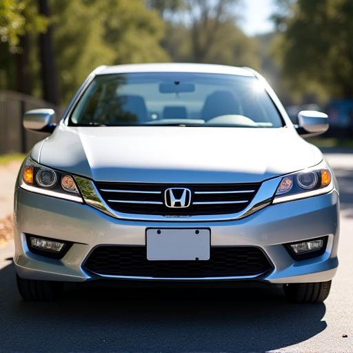 The same silver sedan, now immaculately clean and gleaming in the sun.